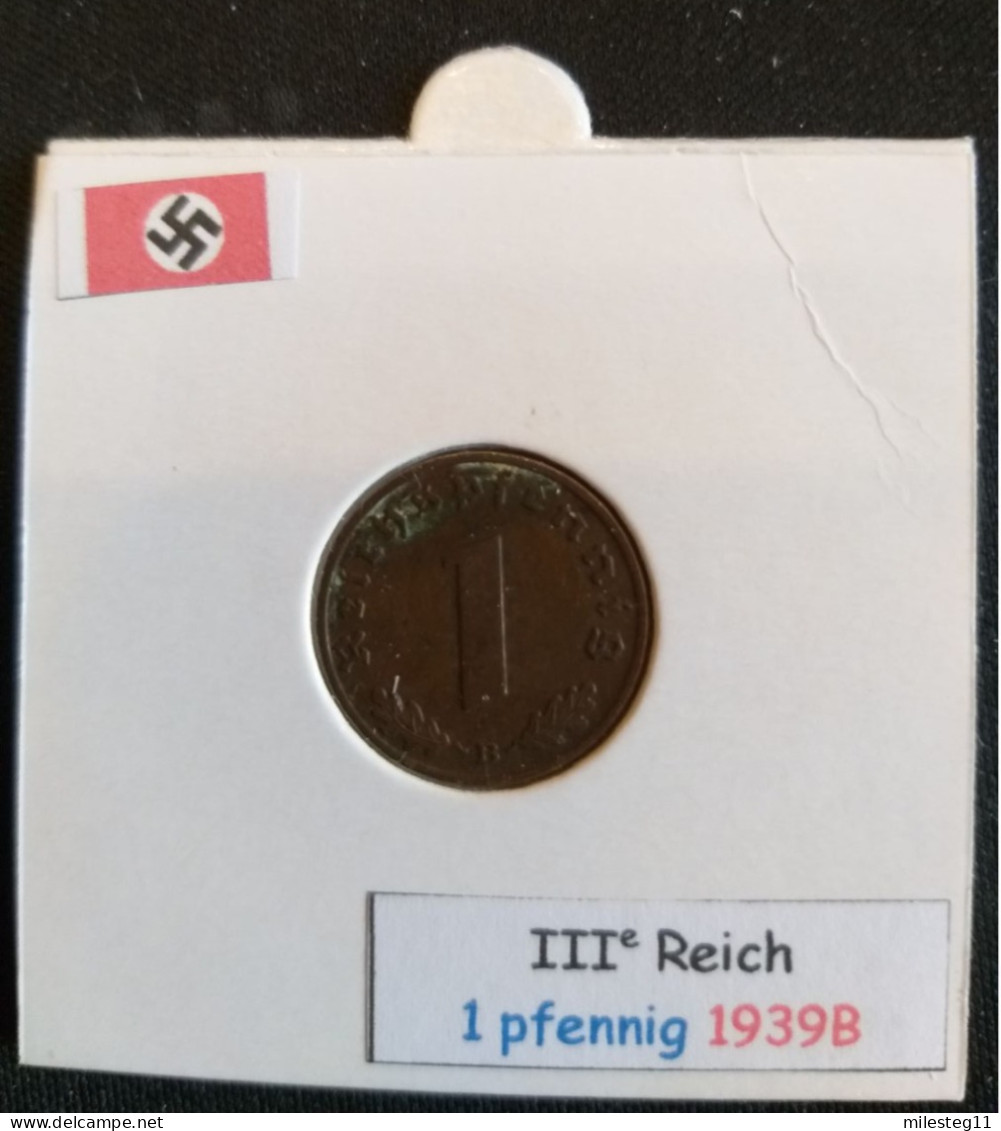 Pièce De 1 Reichspfennig De 1939B (Vienne) - 1 Reichspfennig