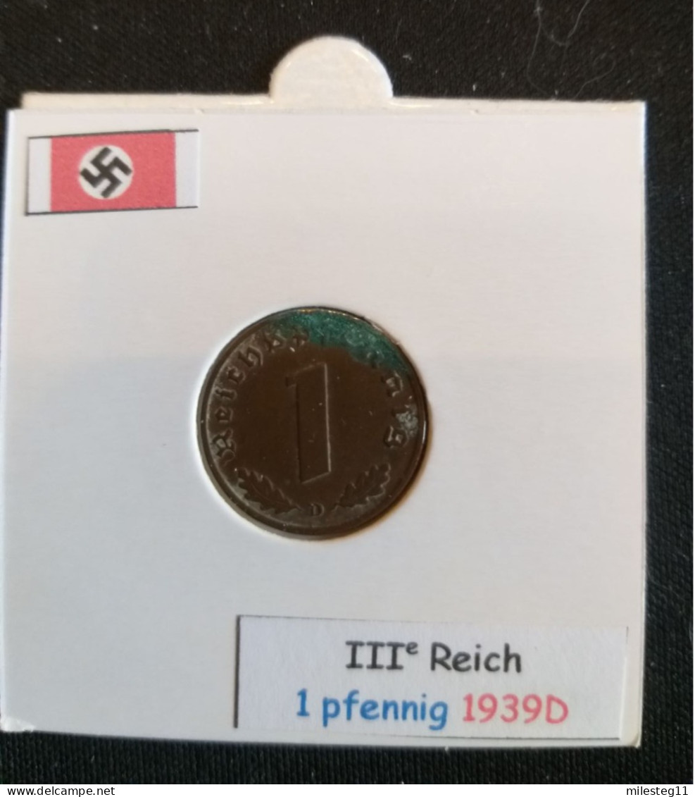 Pièce De 1 Reichspfennig De 1939D (Munich) - 1 Reichspfennig