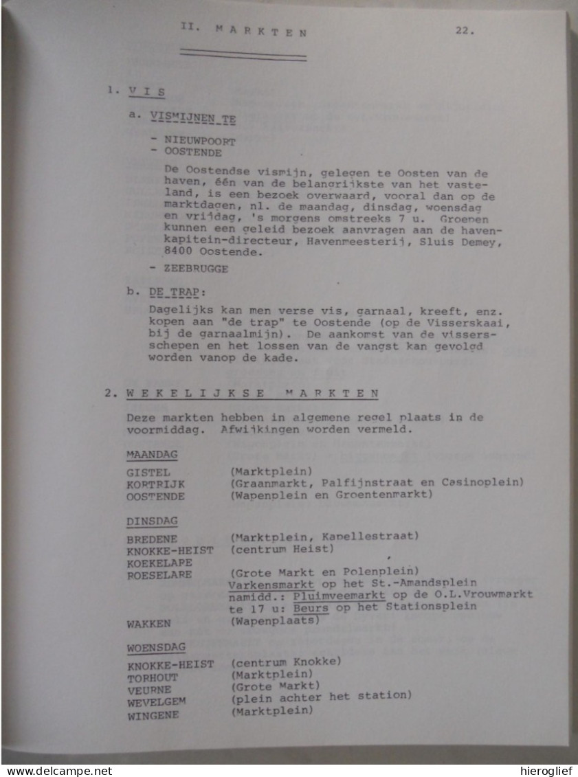 SPIEGEL VAN HET WESTVLAAMSE VOLKSLEVEN - Folklore Jaar 1974 / Westtoerisme Brugge Volkskunde West-vlaanderen - Historia