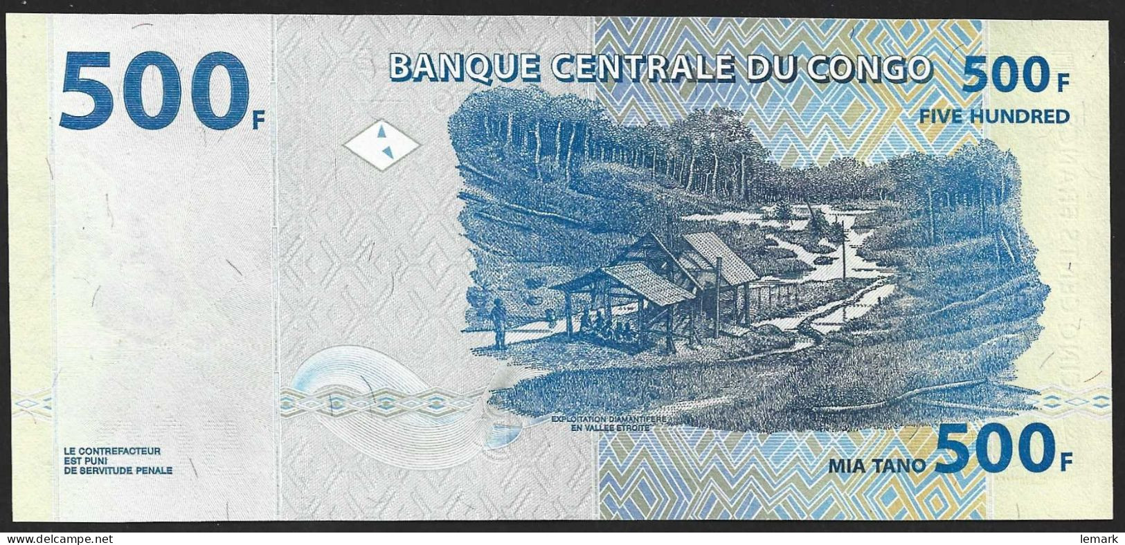 Congo DR 500 Francs 2022 P96 UNC - Demokratische Republik Kongo & Zaire