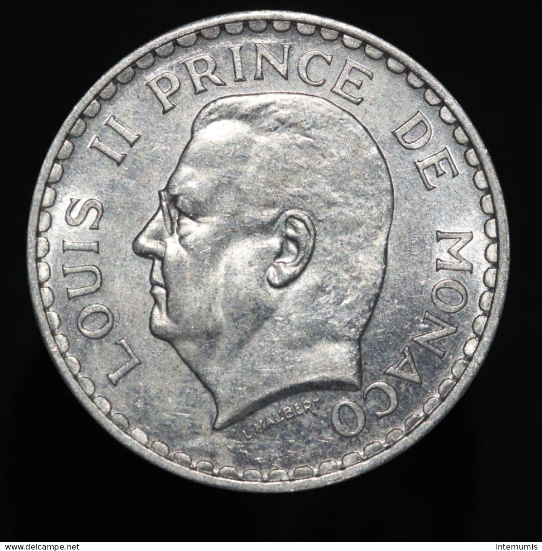 Monaco, Louis II, 5 Francs, 1945, Aluminium, SUP (AU), KM#122, G.MC135 - 1922-1949 Louis II.