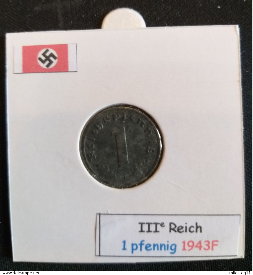 Pièce De 1 Reichspfennig De 1943F (Stuttgard) - 1 Reichspfennig