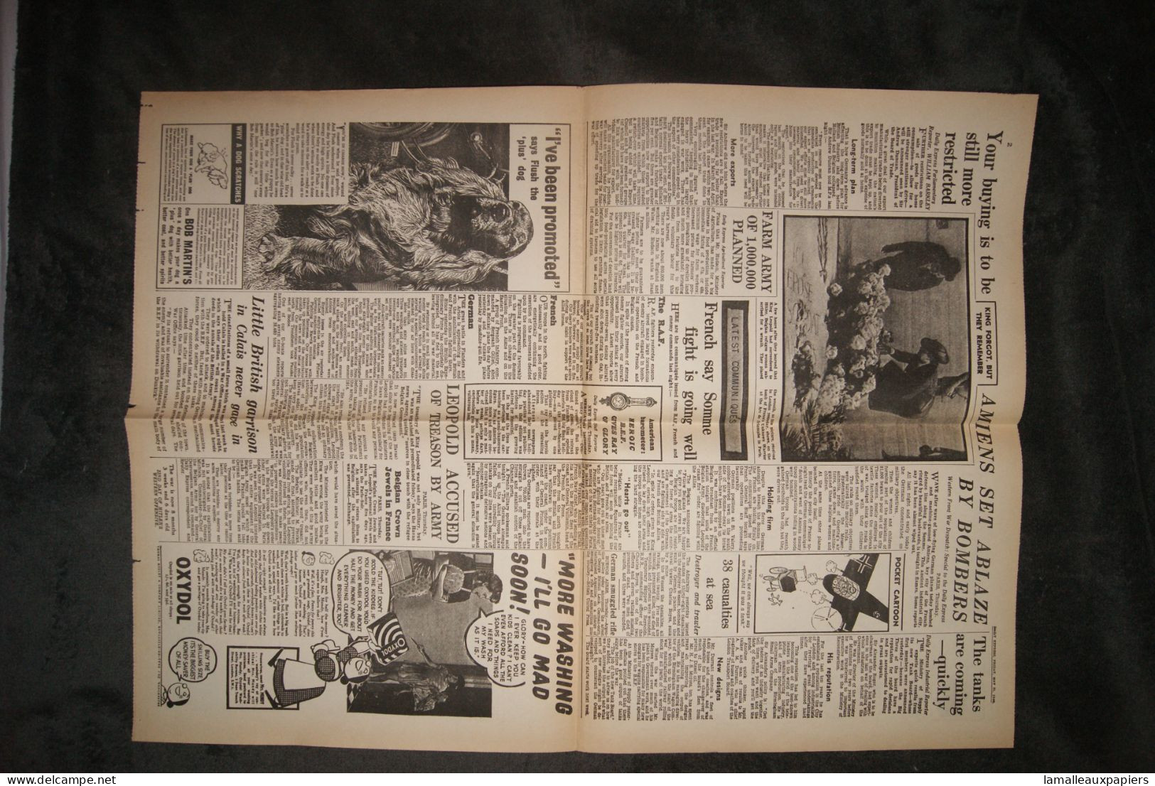 Daily Express : Suite Opération Dynamo (31/05/1940) Fac Similé - Armée/ Guerre
