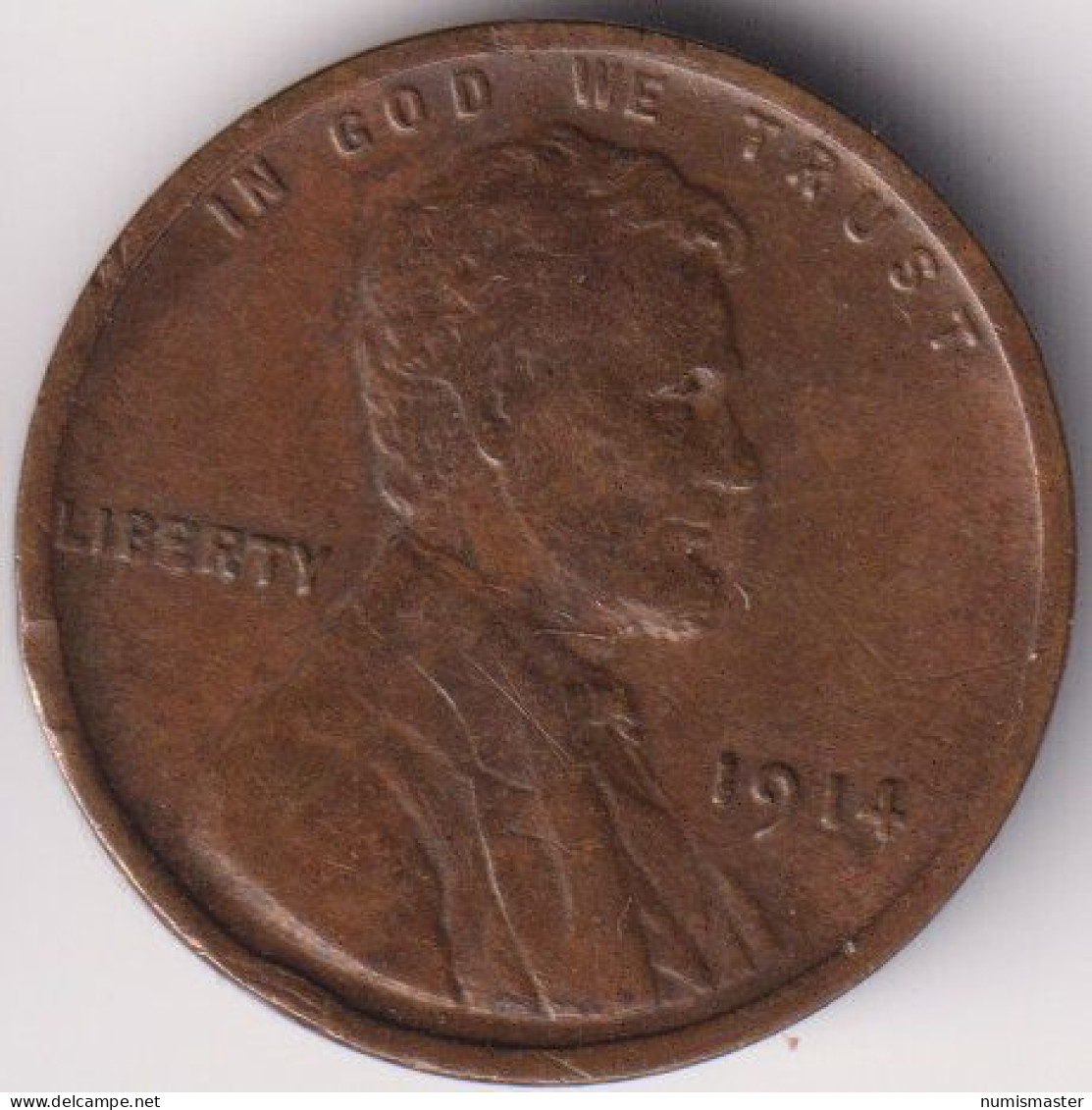 1914 , LINCOLNT CENT - 1909-1958: Lincoln, Wheat Ears Reverse
