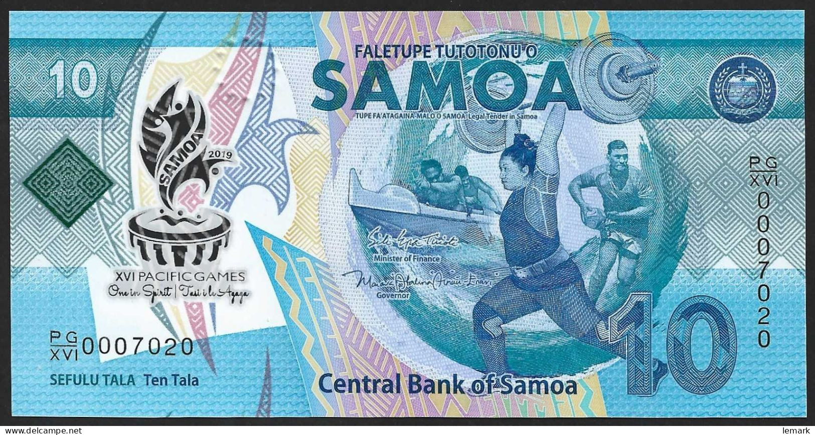 Samoa 10 Tala 2019 P45  UNC - Samoa