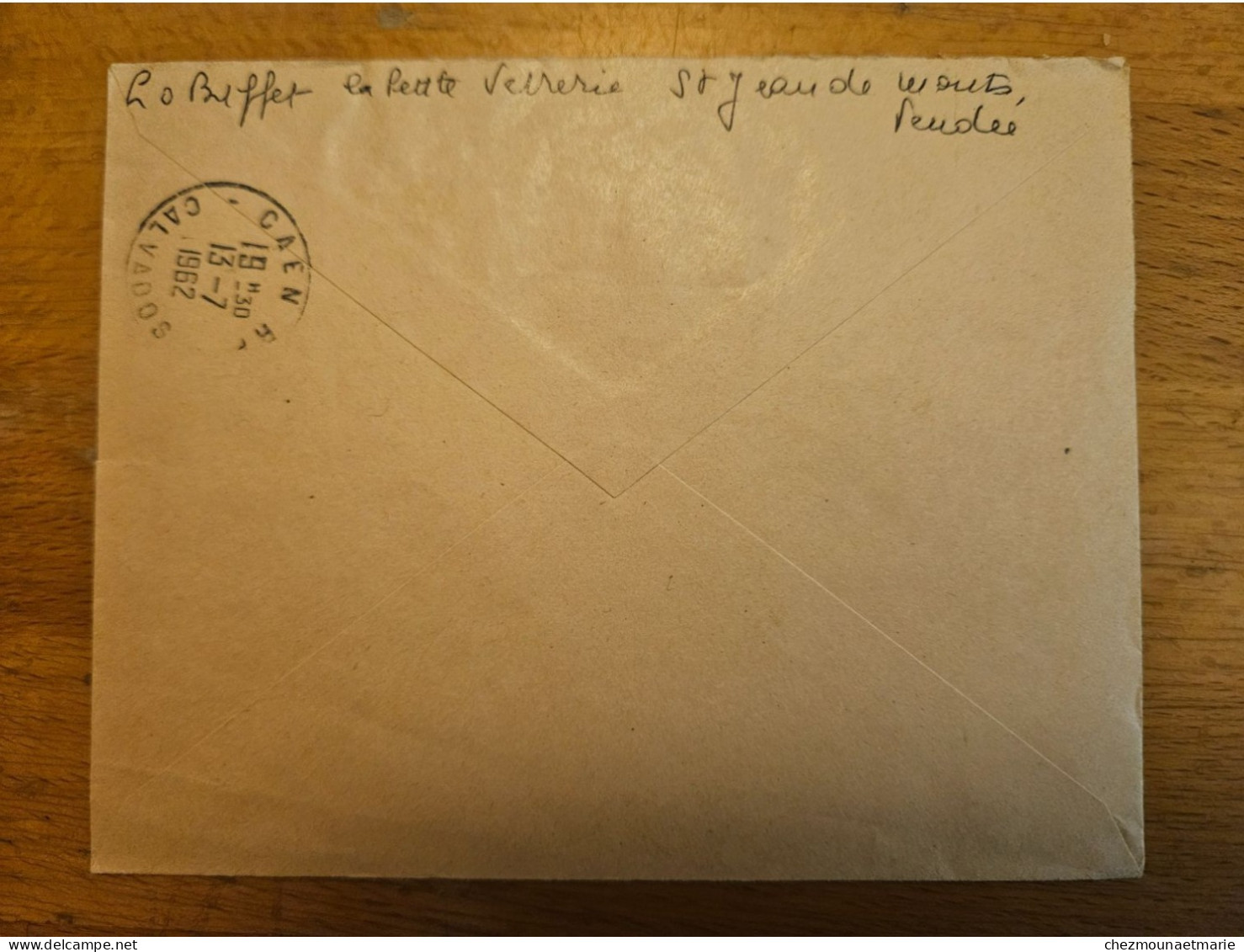 1962 REC 9223 NOTRE DAME DE MONTS N°1317 POUR CAEN CAD ENVELOPPE - Lettres & Documents