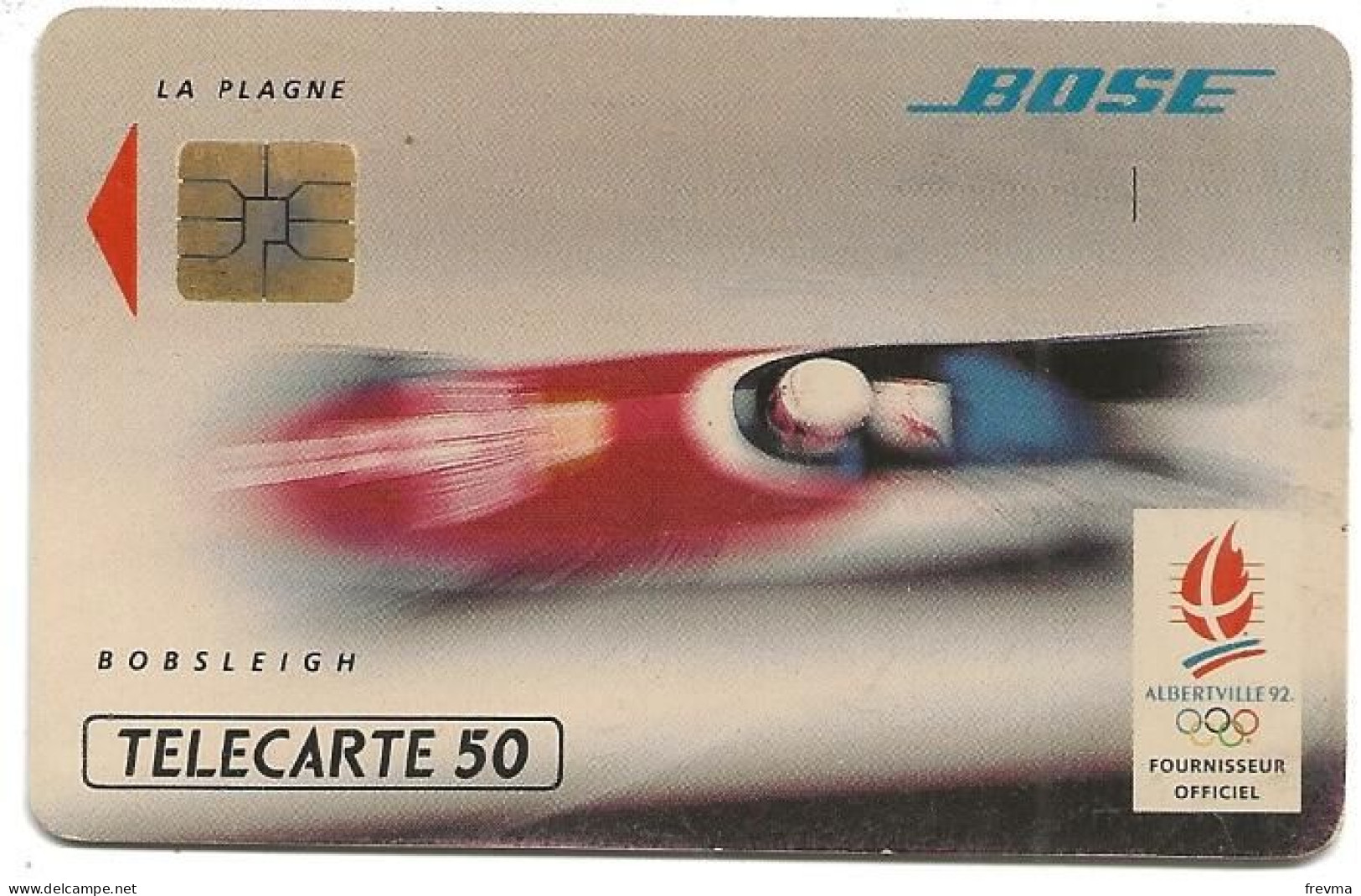 Telecarte F 218 Bose Bobsleigh 50 Unités Luxe SO3 - 1991