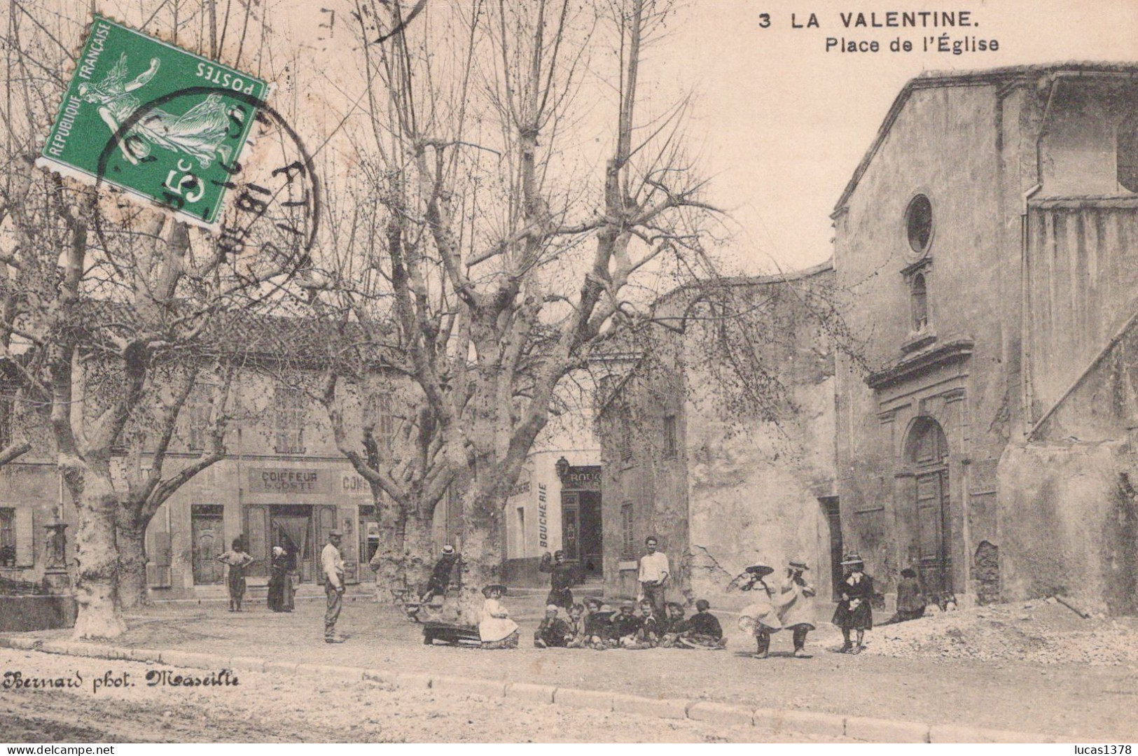 13 / MARSEILLE / LA VALENTINE / PLACE DE L EGLISE/ EDIT BERNARD 3 / RARE - Les Caillols, La Valentine