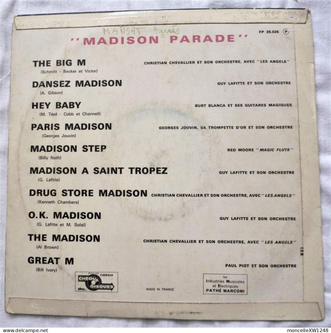 Madison Parade - 33 T 25 Cm The Big M (1962) - Hit-Compilations