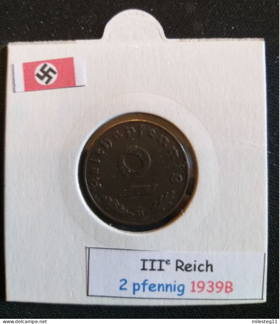 Pièce De 2 Reichspfennig De 1939B (Vienne) - 2 Reichspfennig