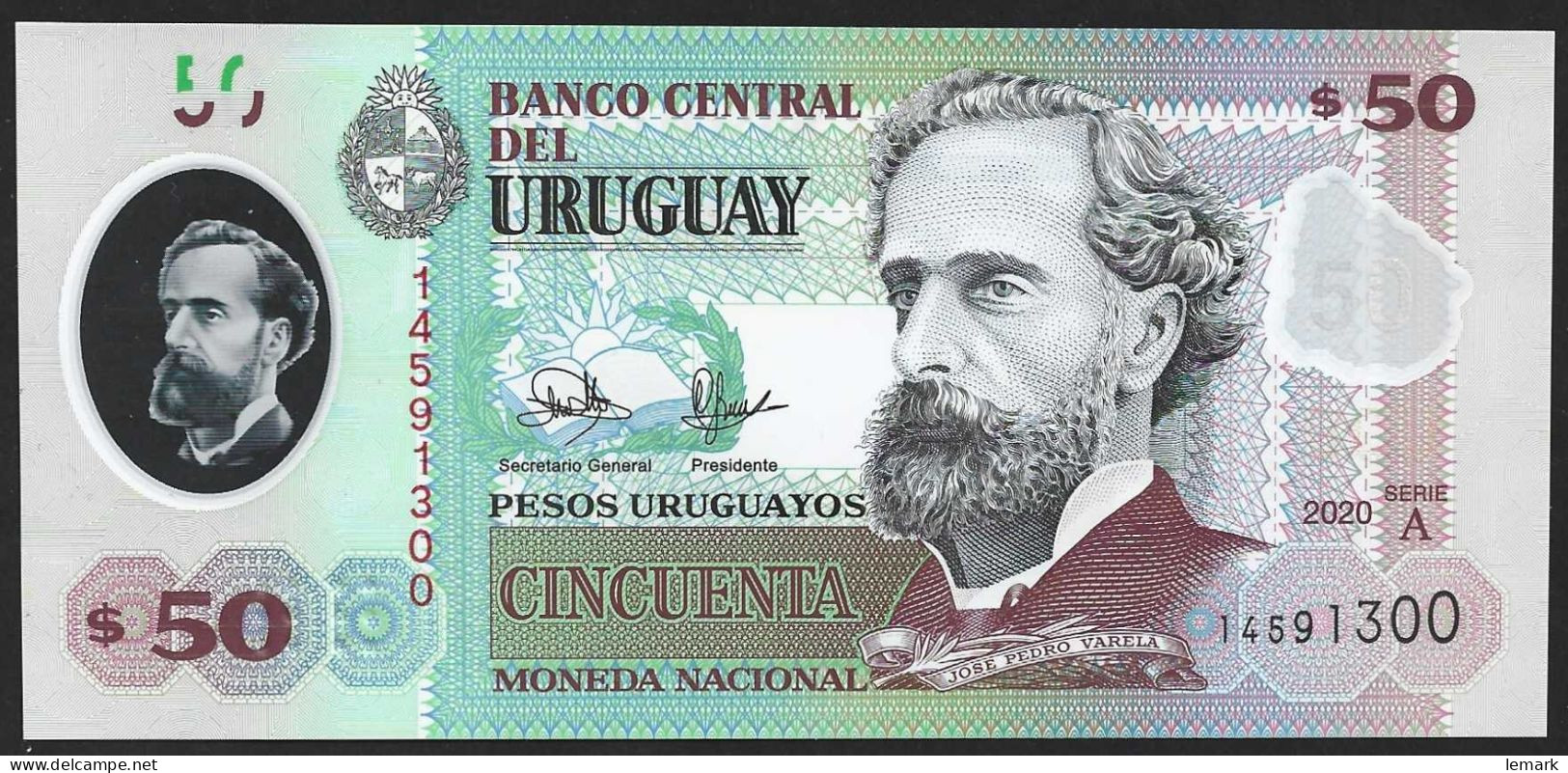 Uruguay 50 Pesos 2020 P102  UNC - Uruguay