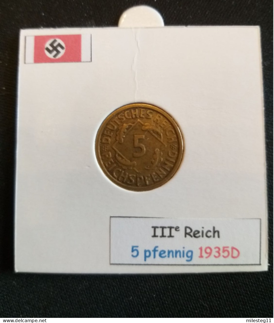 Pièce De 5 Reichspfennig De 1935D (Munich) - 5 Reichspfennig