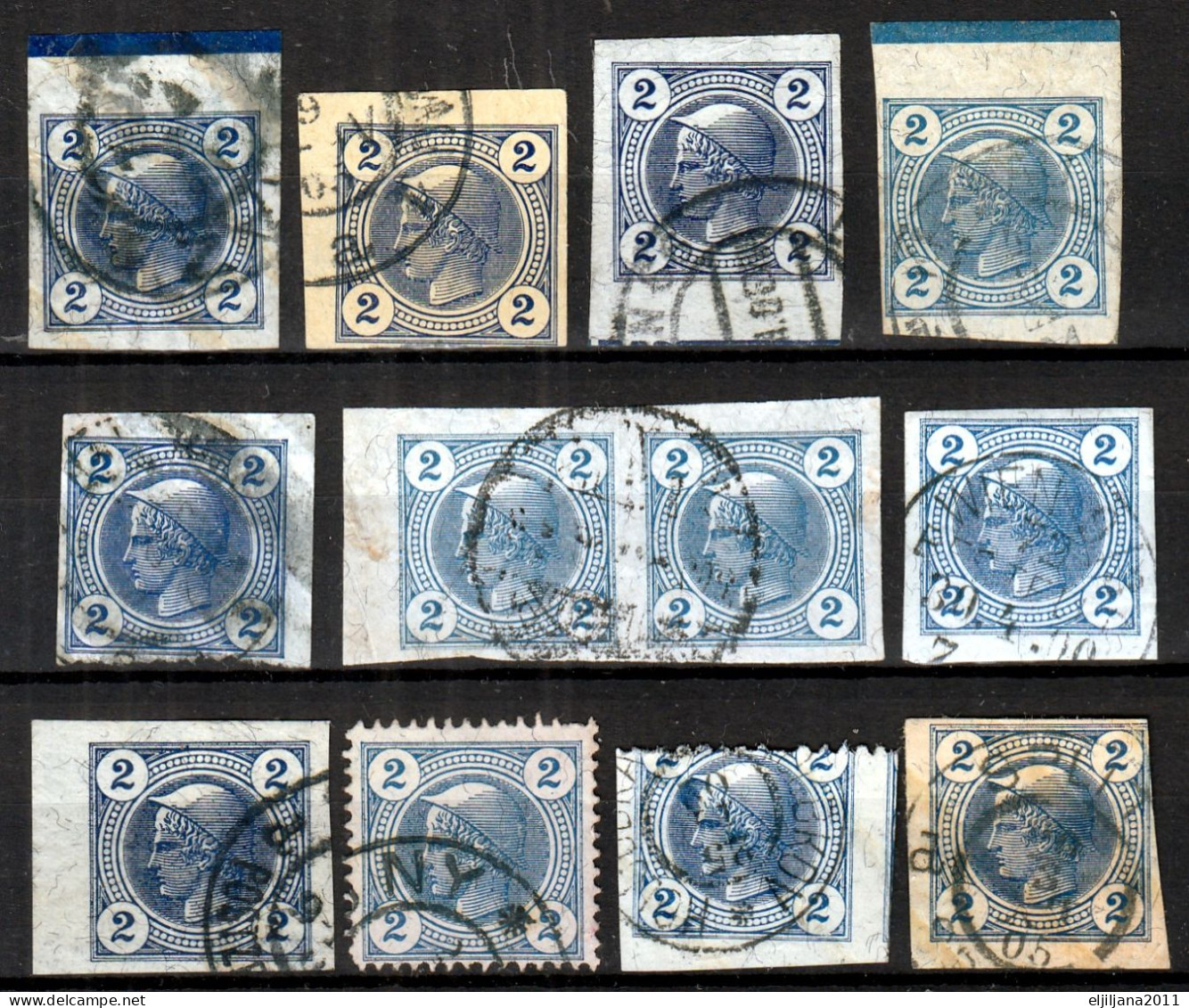 ⁕  Austria 1899 ⁕ Newspaper Stamps Mi.97 ⁕ 12v Used - Shades - Newspapers