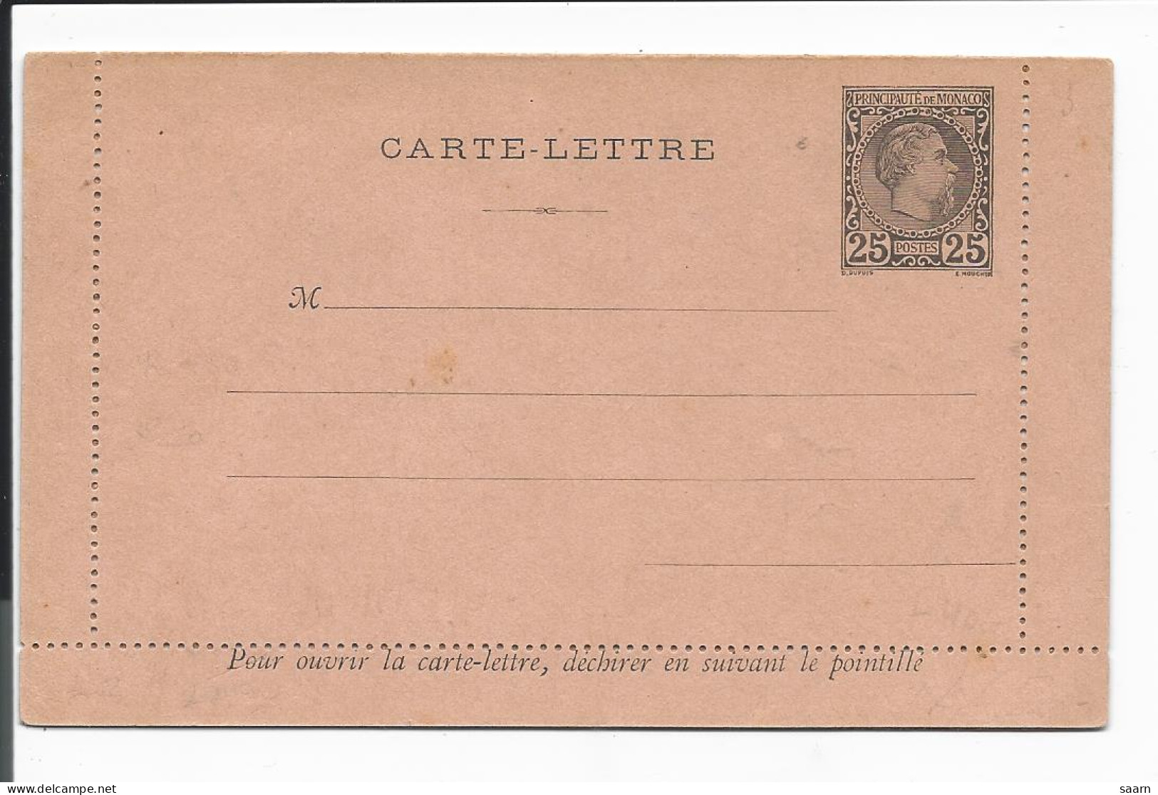 Monaco  K 3 ** ND -  25 Ct  Charles III Kartenbrief - Ganzsachen