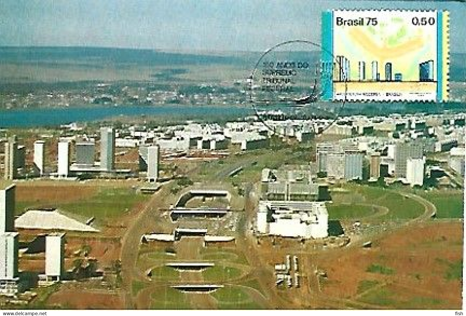 Brazil & Maximum Card,  Arquitetura Moderna, Brasília, Vista Aérea Da Estação Ferroviária, Brasília 1978 (30) - Tarjetas – Máxima