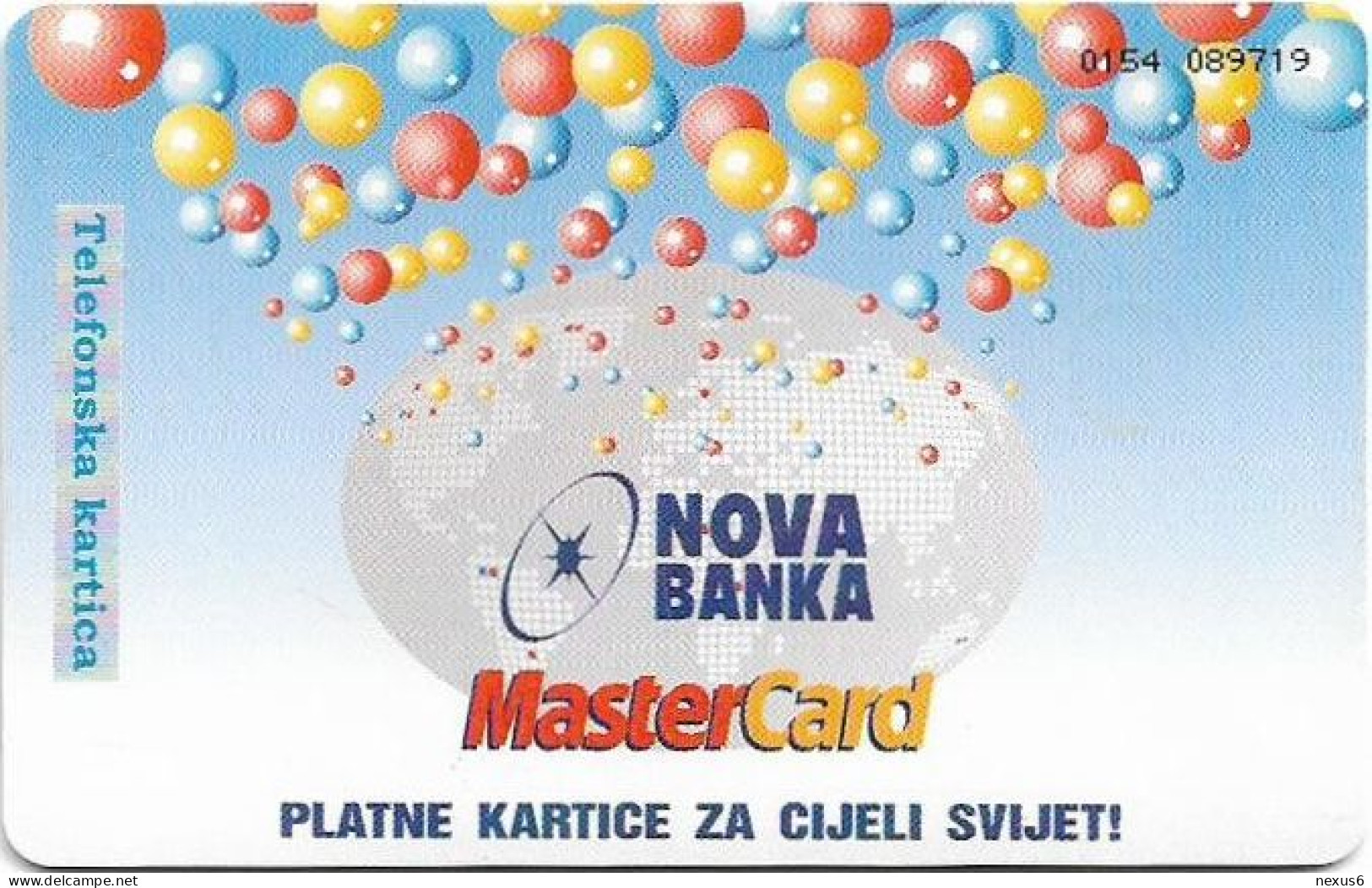 Bosnia - Republika Srpska - Nova Banka - Mastercard 2, Gem5 Red, 01.2006, 150Units, Used - Bosnie