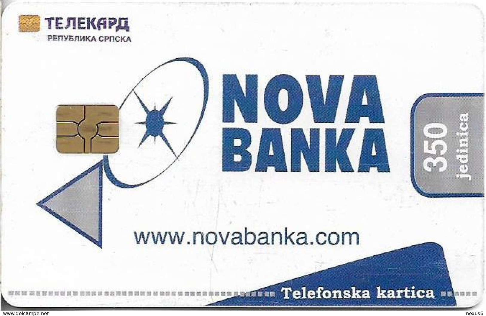 Bosnia - Republika Srpska - Nova Banka - Mastercard 3, Gem5 Red, 01.2006, 350Units, Used - Bosnië
