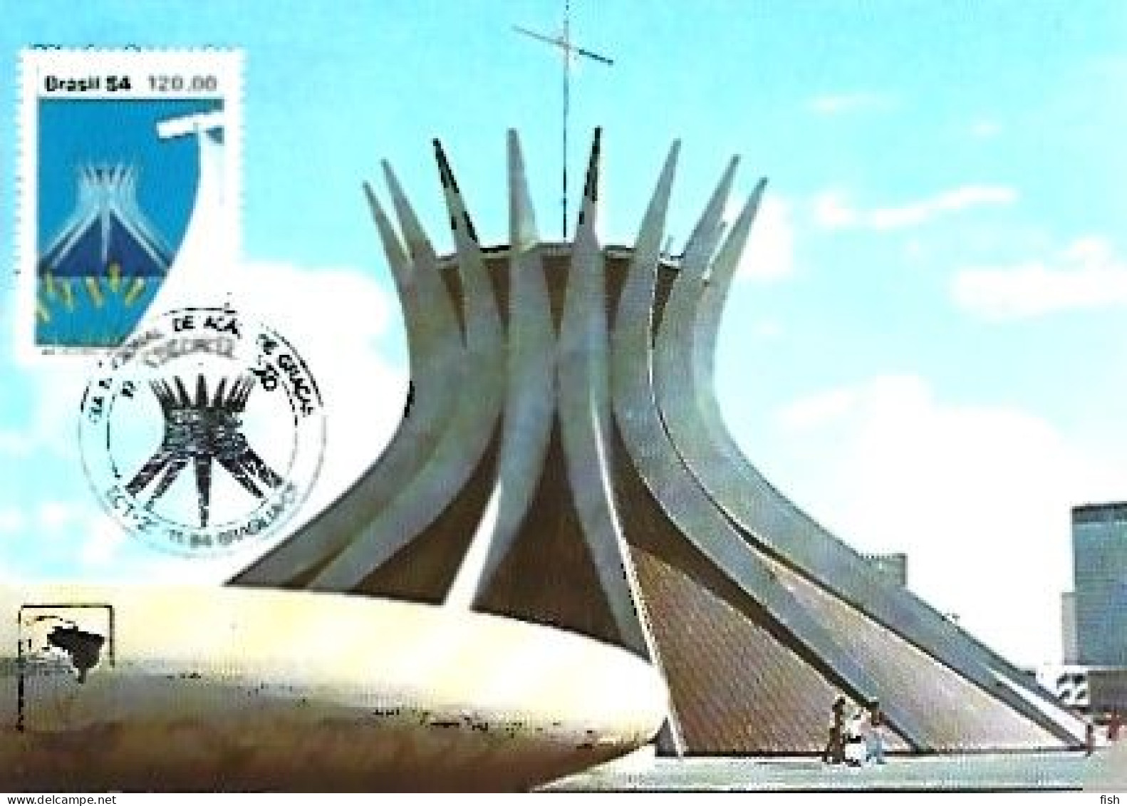 Brazil & Maximum Card,  Brasília, Catedral, Brasília 1984 (3990) - Maximumkaarten