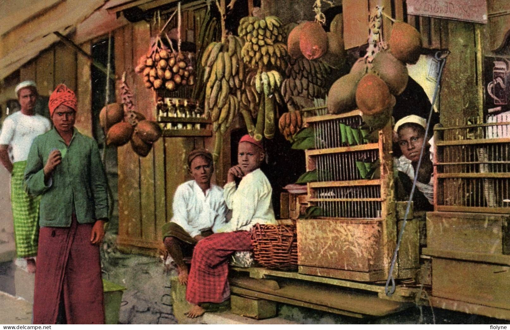 Colombo - Laden Eines Eingeborenen - Marché Marchandes De Fruits - Ceylon Sri Lanka - Sri Lanka (Ceylon)