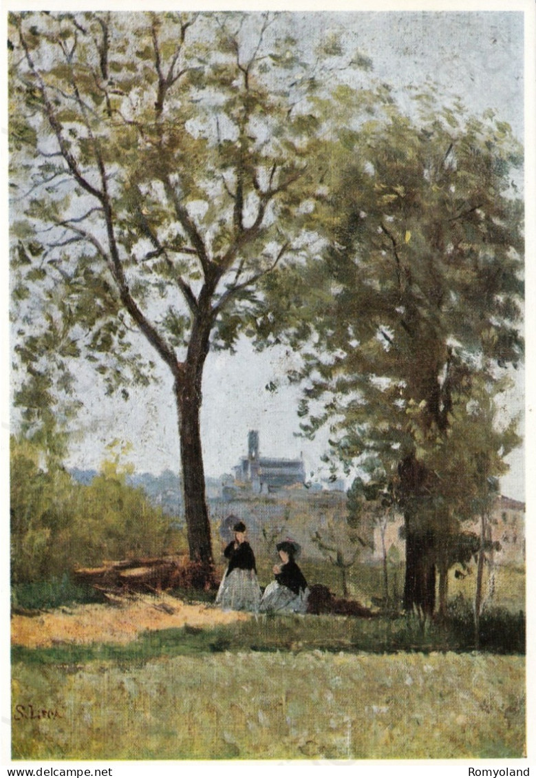 CARTOLINA  ROMA,LAZIO-GALLERIA NAZIONALE D'ARTE MODERNA-SILVESTRO LEGA-MONTE ALLE CROCI-STORIA,CULTURA,NON VIAGGIATA - Mostre, Esposizioni