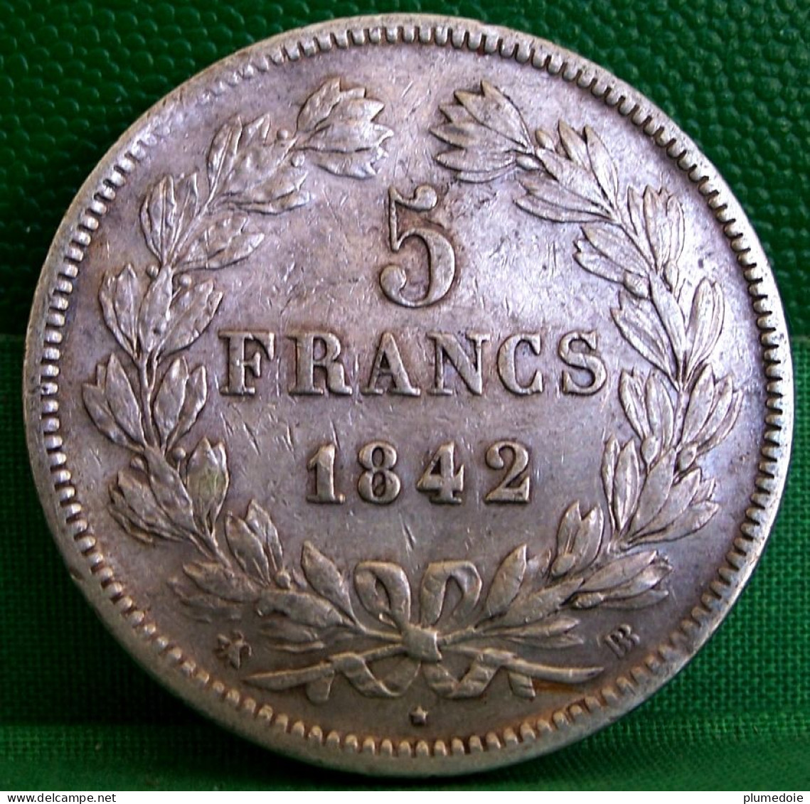 MONNAIE LOUIS PHILIPPE I  , 5 FRANCS 1842 BB Strasbourg  FRANCE OLD SILVER COIN - 5 Francs