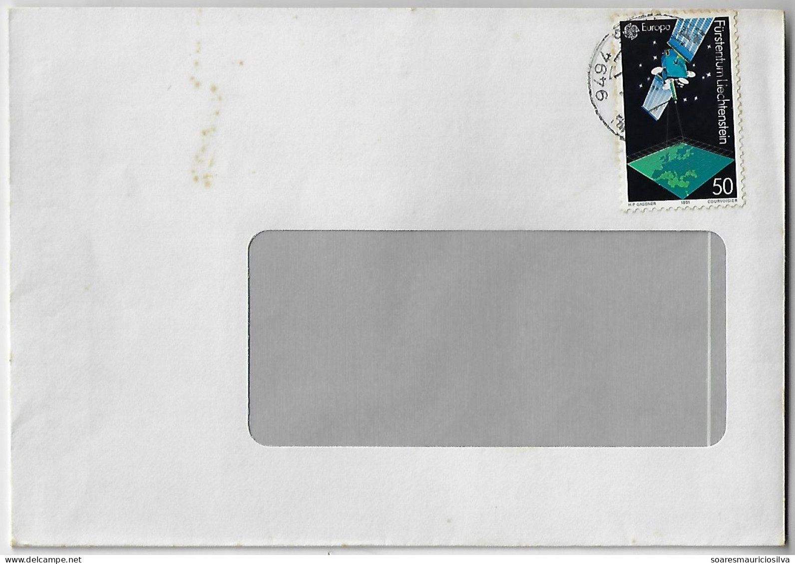 Liechtenstein 1991 Cover Sent From Stamp Europa CEPT Series Satellite Space Mapping Cartography - Storia Postale