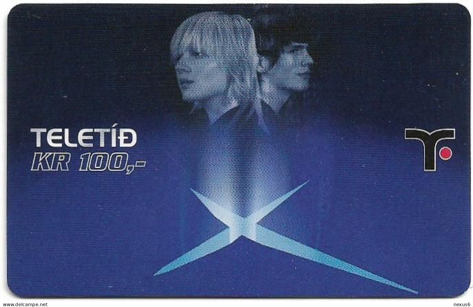 Faroe - Teledit - Woman And Man (Light Blue) Exp. 01.08.2008, GSM Refill 100Kr, Used - Isole Faroe