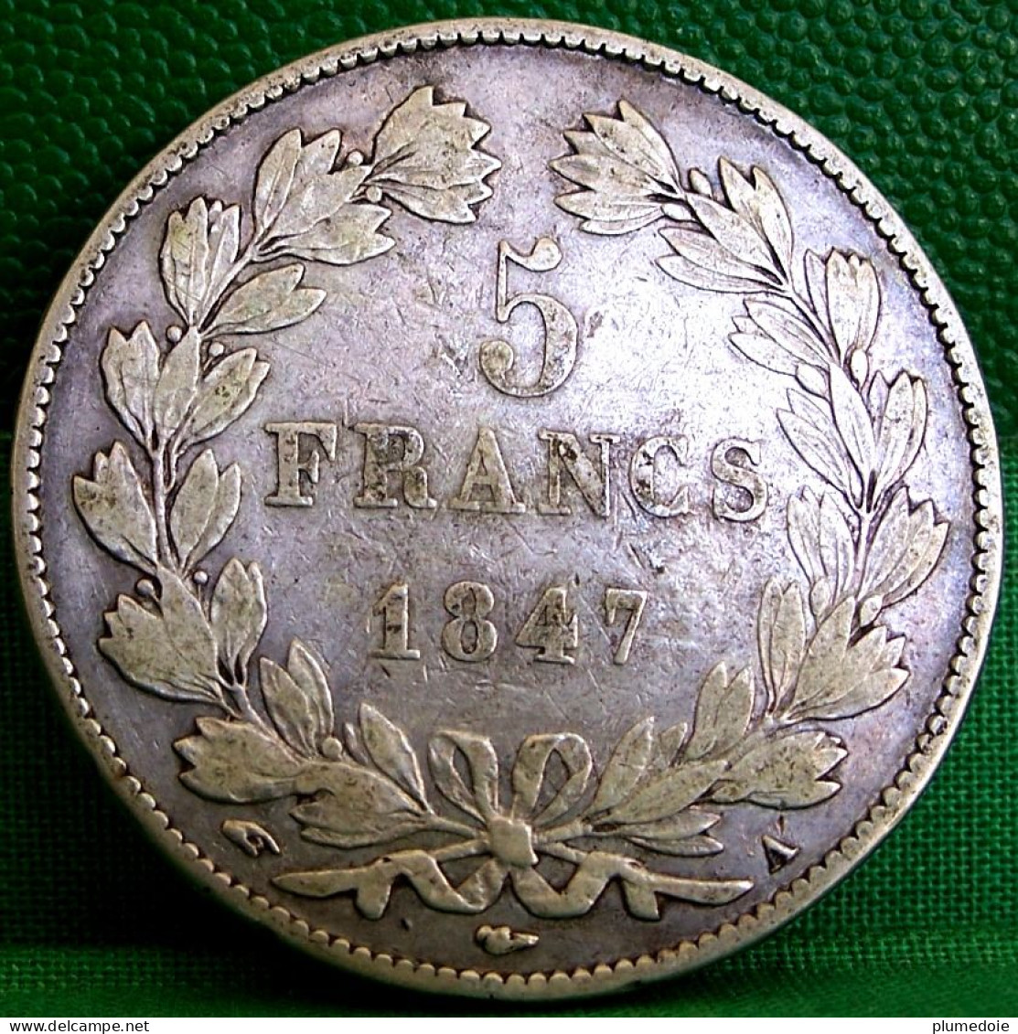 MONNAIE LOUIS PHILIPPE I  , 5 FRANCS 1847 A PARIS Argent  FRANCE OLD SILVER COIN - 5 Francs