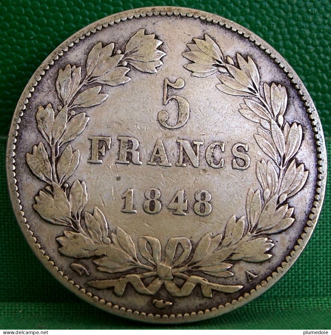 MONNAIE LOUIS PHILIPPE I  , 5 FRANCS 1848 A PARIS Argent  FRANCE OLD SILVER COIN - 5 Francs