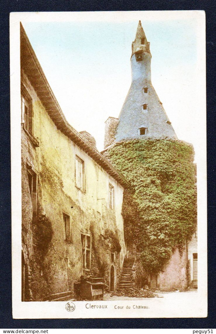 Luxembourg. Clervaux. Le Château Médiéval ( 1129) La Cour Du Château Et La Tour De Bourgogne. 1930 - Clervaux