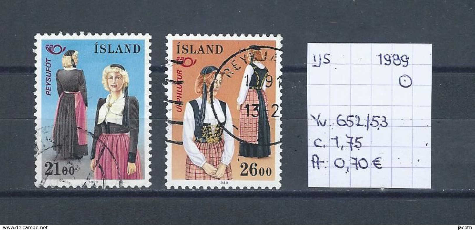 (TJ) IJsland 1989 - YT 652/53 (gest./obl./used) - Usati