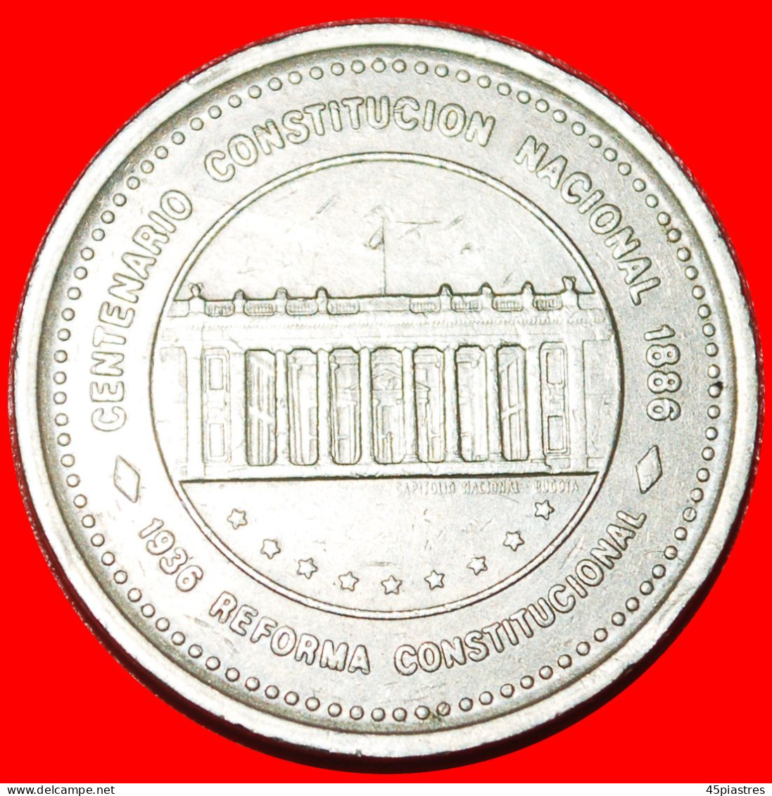 * CONSTITUTION 1886 1936 (1986-1989): COLOMBIA  50 PESOS 1987! · LOW START ·  NO RESERVE! - Kolumbien