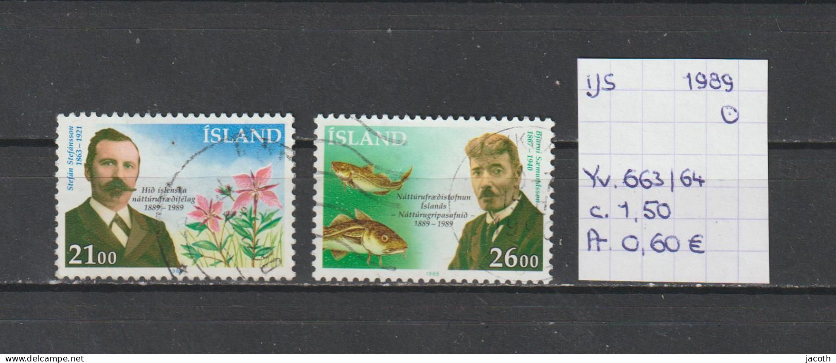 (TJ) IJsland 1989 - YT 663/64 (gest./obl./used) - Gebraucht