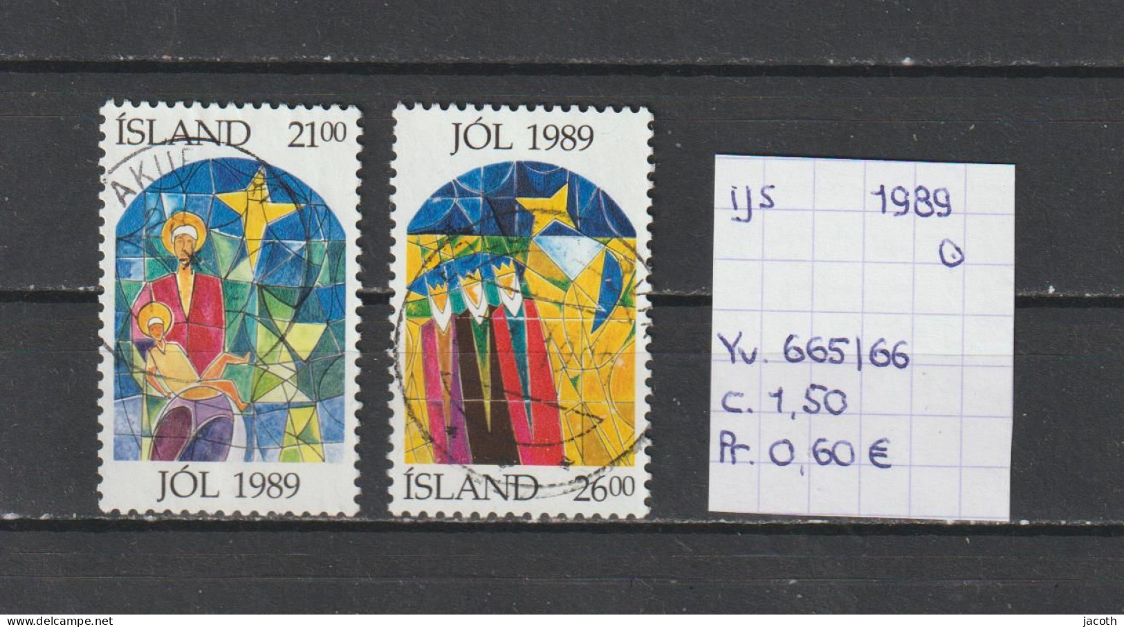 (TJ) IJsland 1989 - YT 665/66 (gest./obl./used) - Oblitérés