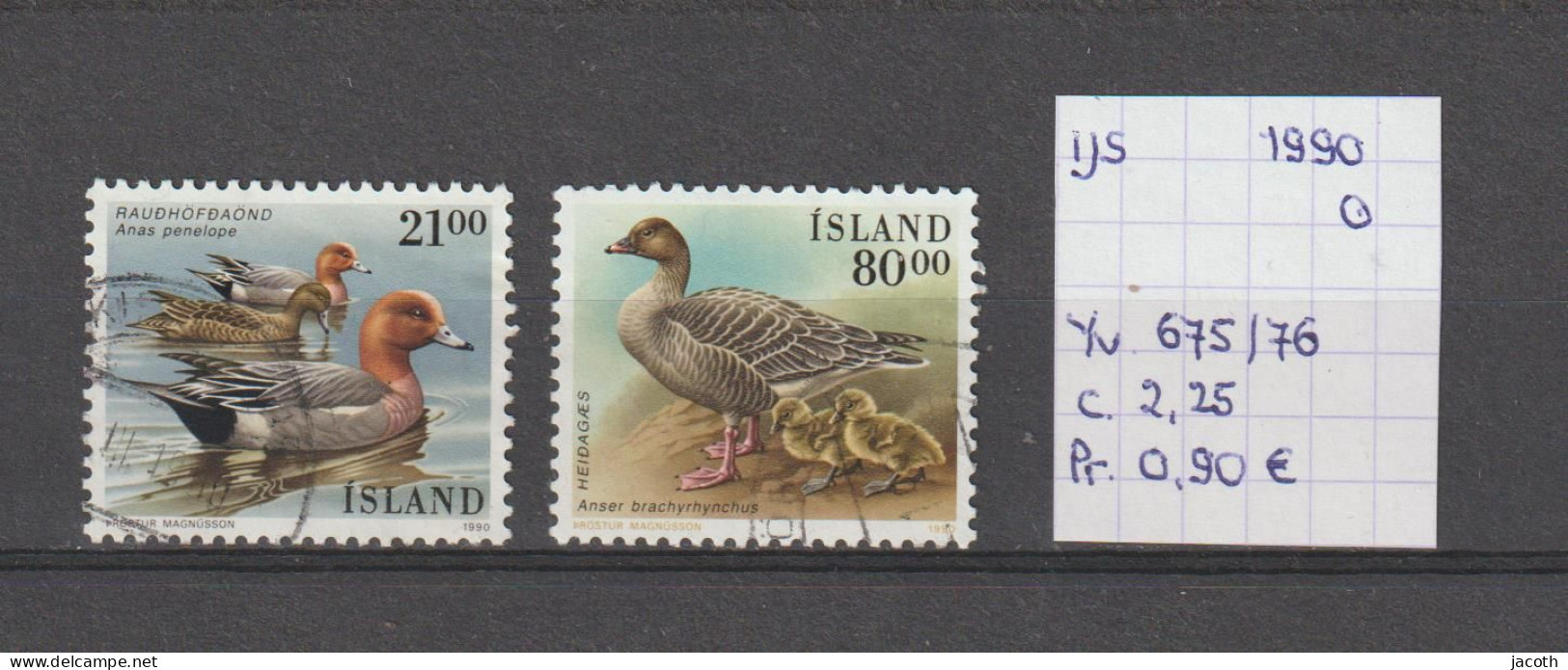 (TJ) IJsland 1990 - YT 675/76 (gest./obl./used) - Usati