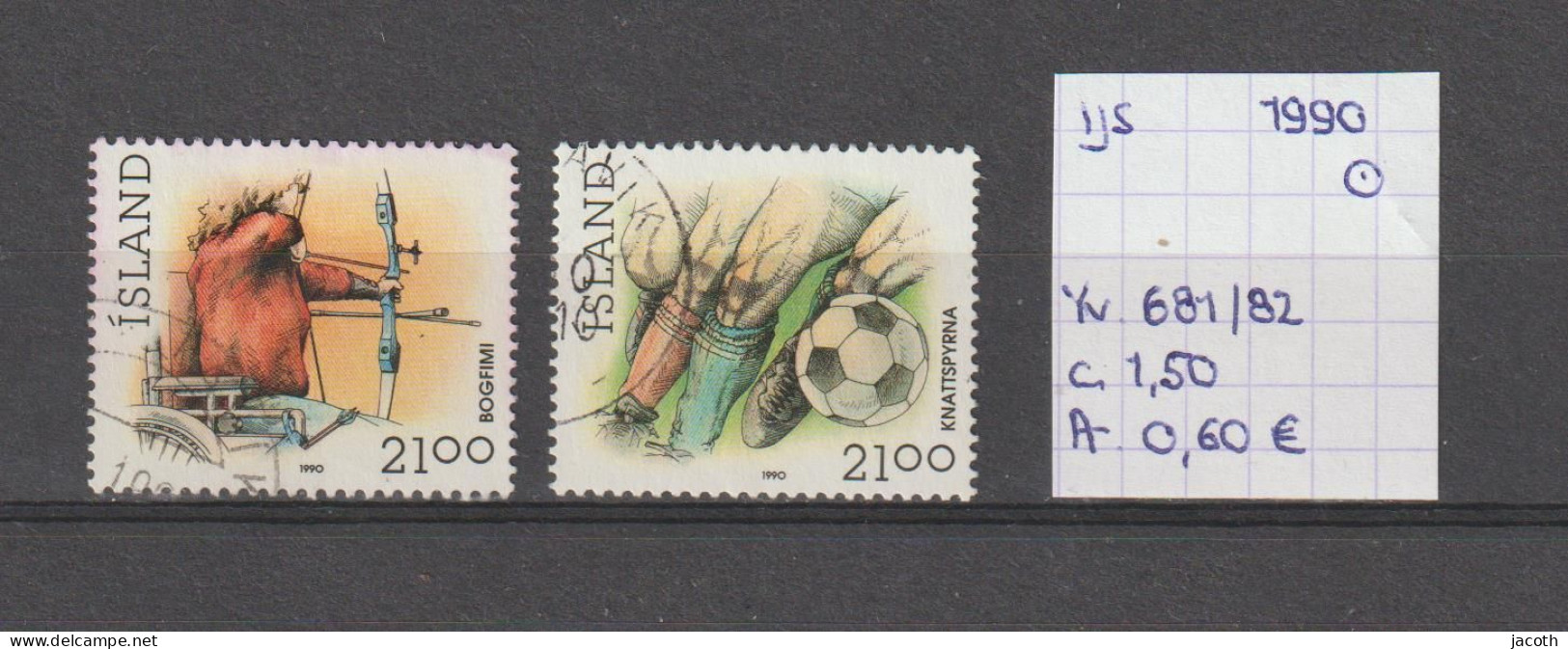 (TJ) IJsland 1990 - YT 681/82 (gest./obl./used) - Used Stamps