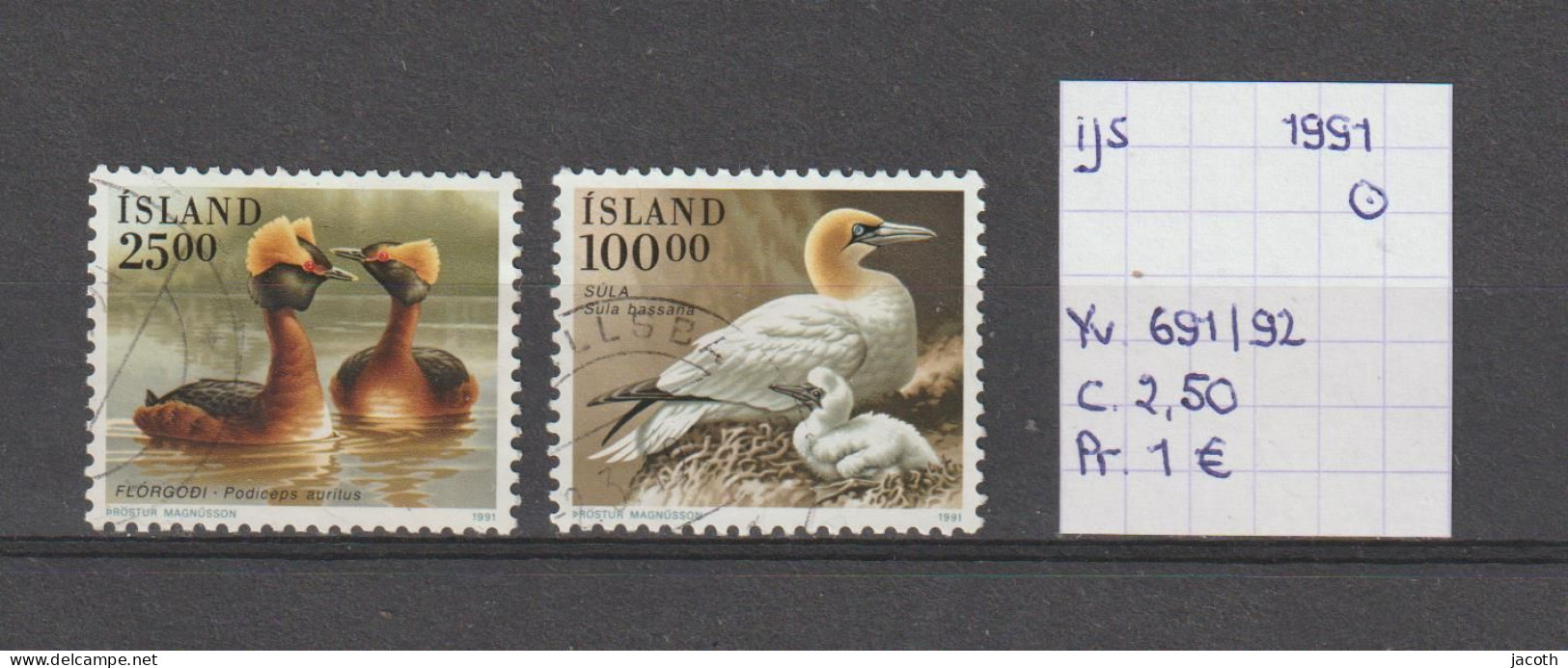 (TJ) IJsland 1991 - YT 691/92 (gest./obl./used) - Oblitérés