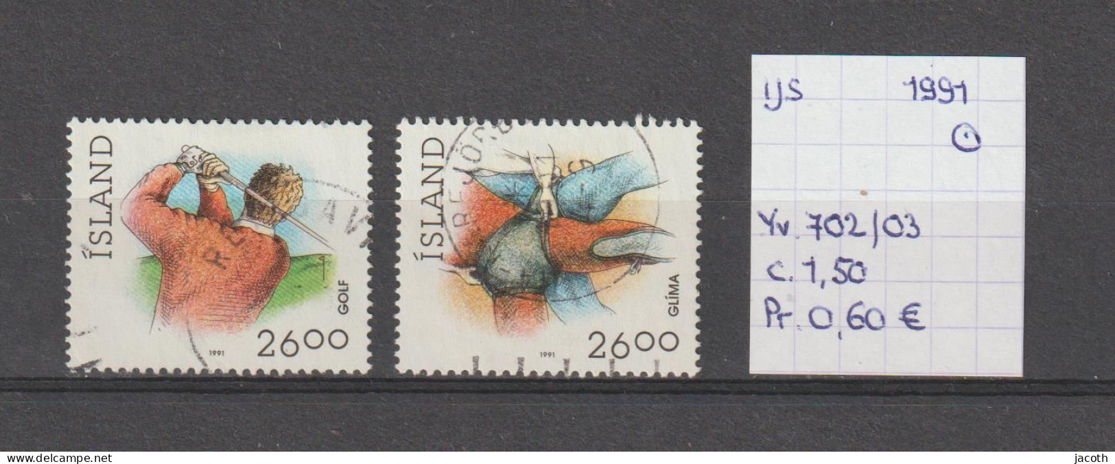 (TJ) IJsland 1991 - YT 702/03 (gest./obl./used) - Usados