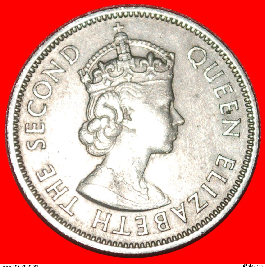 * GREAT BRITAIN (1957-1965): FIJI  1 SHILLING 1957 SHIP! ELIZABETH II (1953-2022)  · LOW START ·  NO RESERVE! - Figi