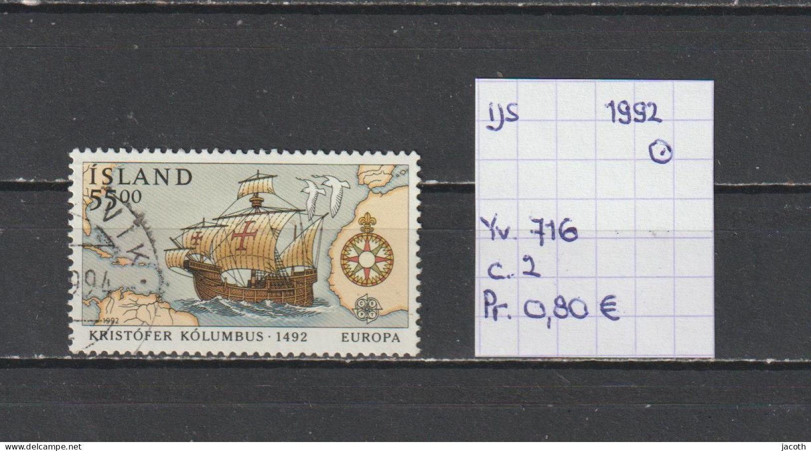 (TJ) IJsland 1992 - YT 716 (gest./obl./used) - Used Stamps