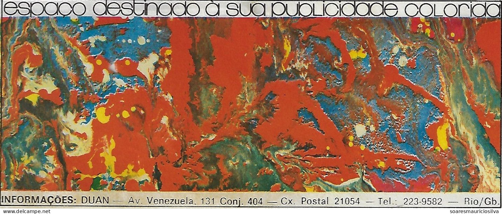 Brazil 1972 Shipped Telegram Authorized Advertising Of Duan Specialty Publishing Company Abstract Theme Small Hole - Storia Postale