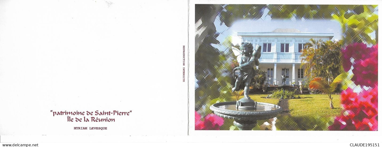 LA REUNION   PATRIMOINE DE  ST PIERRE  PAR MYRIAM LEVESQUE DEPLIANT FORMAT C.P. - Saint Pierre