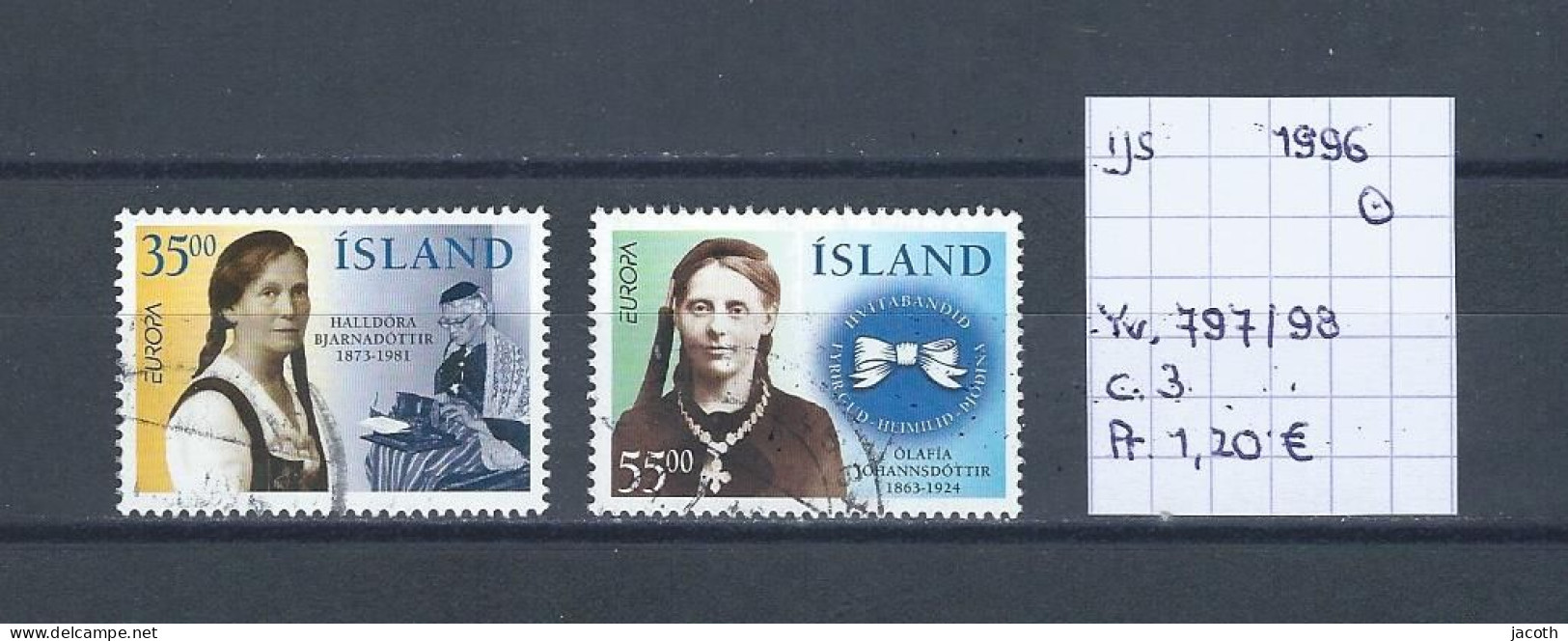 (TJ) IJsland 1996 - YT 797/98 (gest./obl./used) - Used Stamps