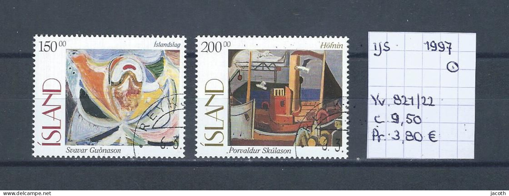 (TJ) IJsland 1997 - YT 821/22 (gest./obl./used) - Used Stamps