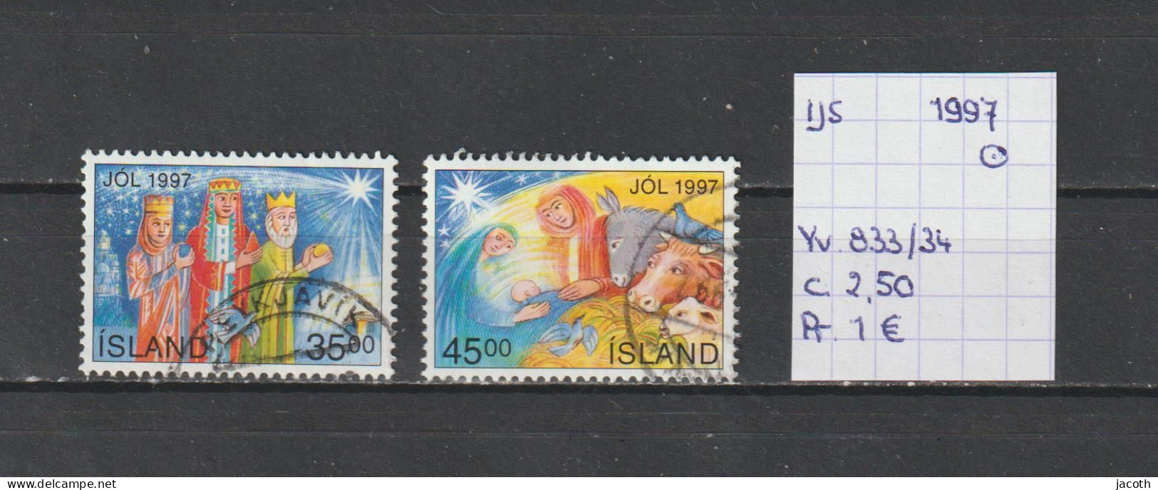 (TJ) IJsland 1997 - YT 833/34 (gest./obl./used) - Usati