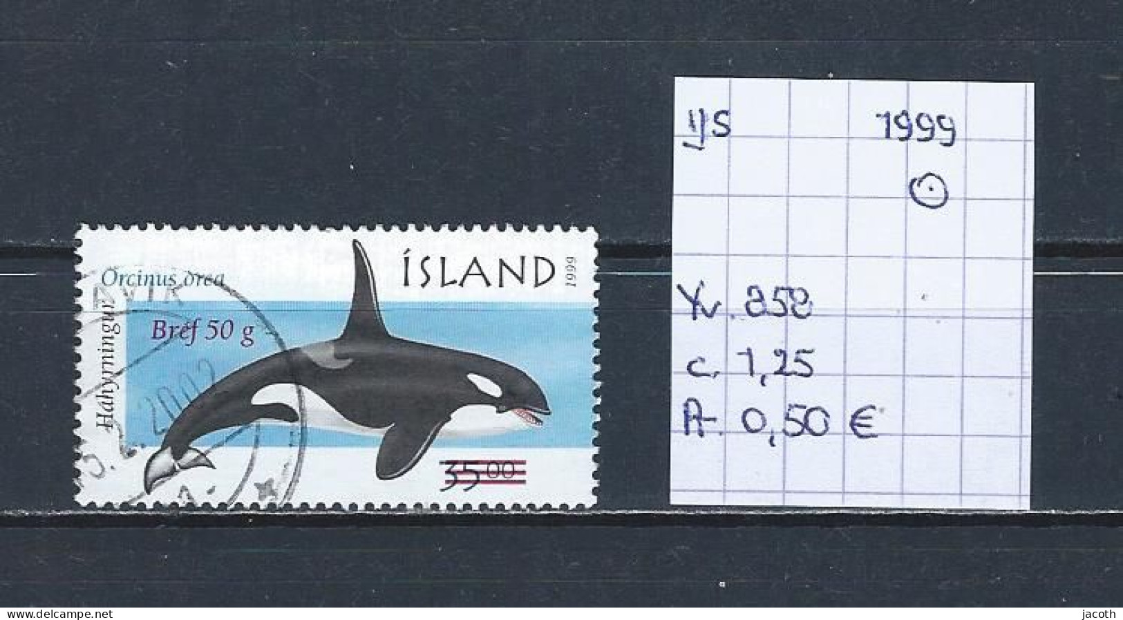 (TJ) IJsland 1999 - YT 858 (gest./obl./used) - Usados
