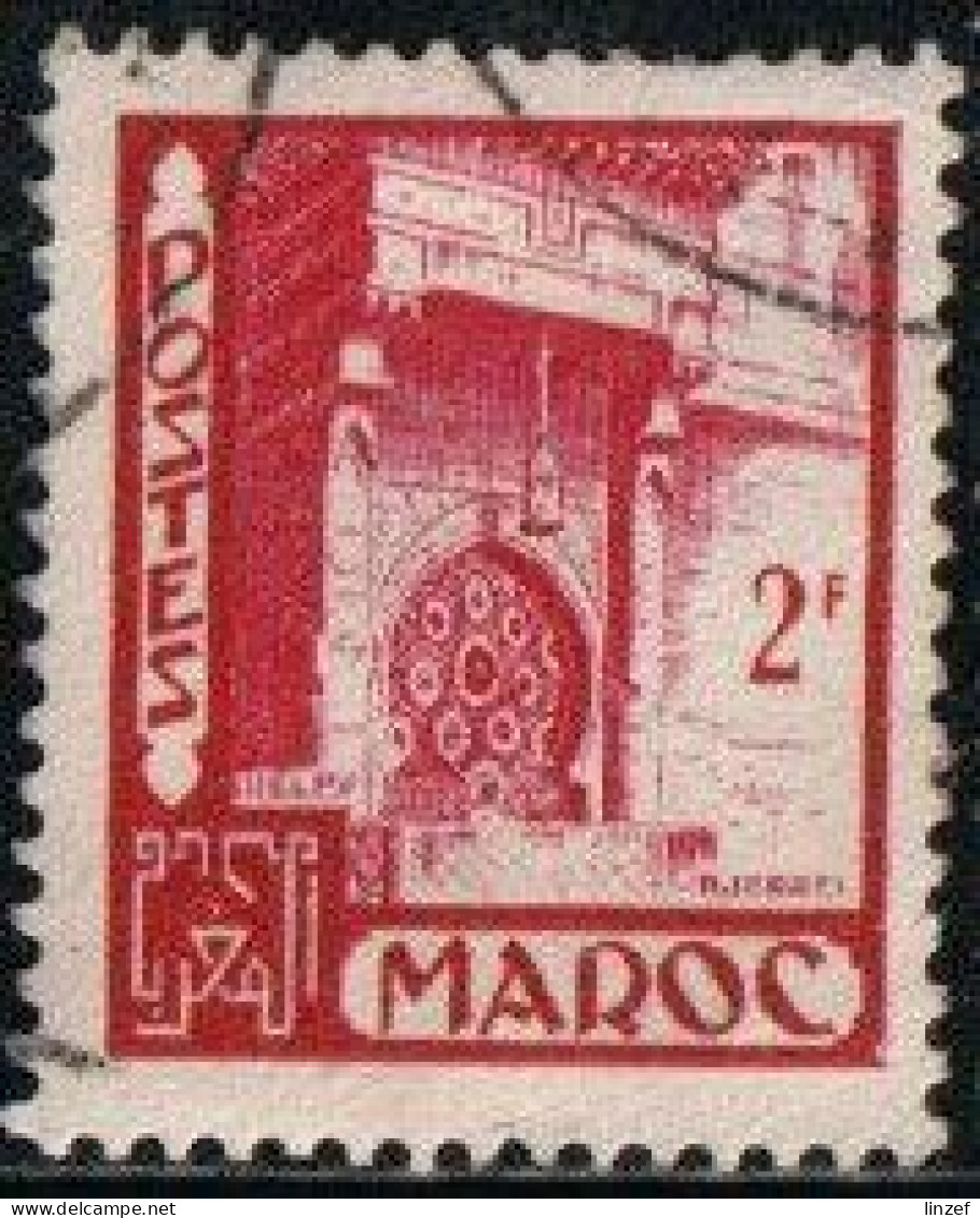 Maroc 1949 Yv. N°280 - 2F Rouge Carminé Fontaine Nedjarine à Fès - Oblitéré - Oblitérés