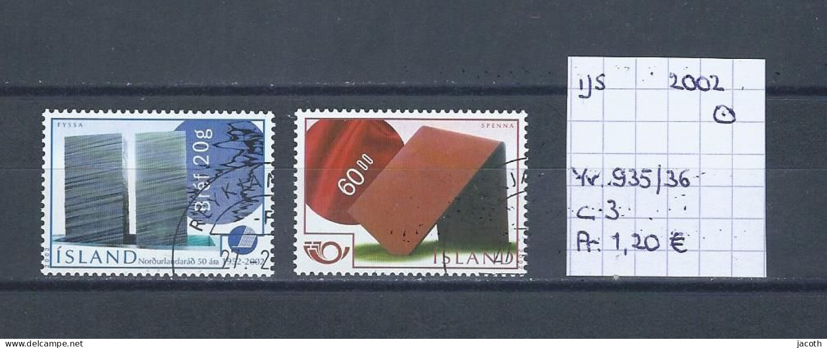 (TJ) IJsland 2002 - YT 935/36 (gest./obl./used) - Gebraucht