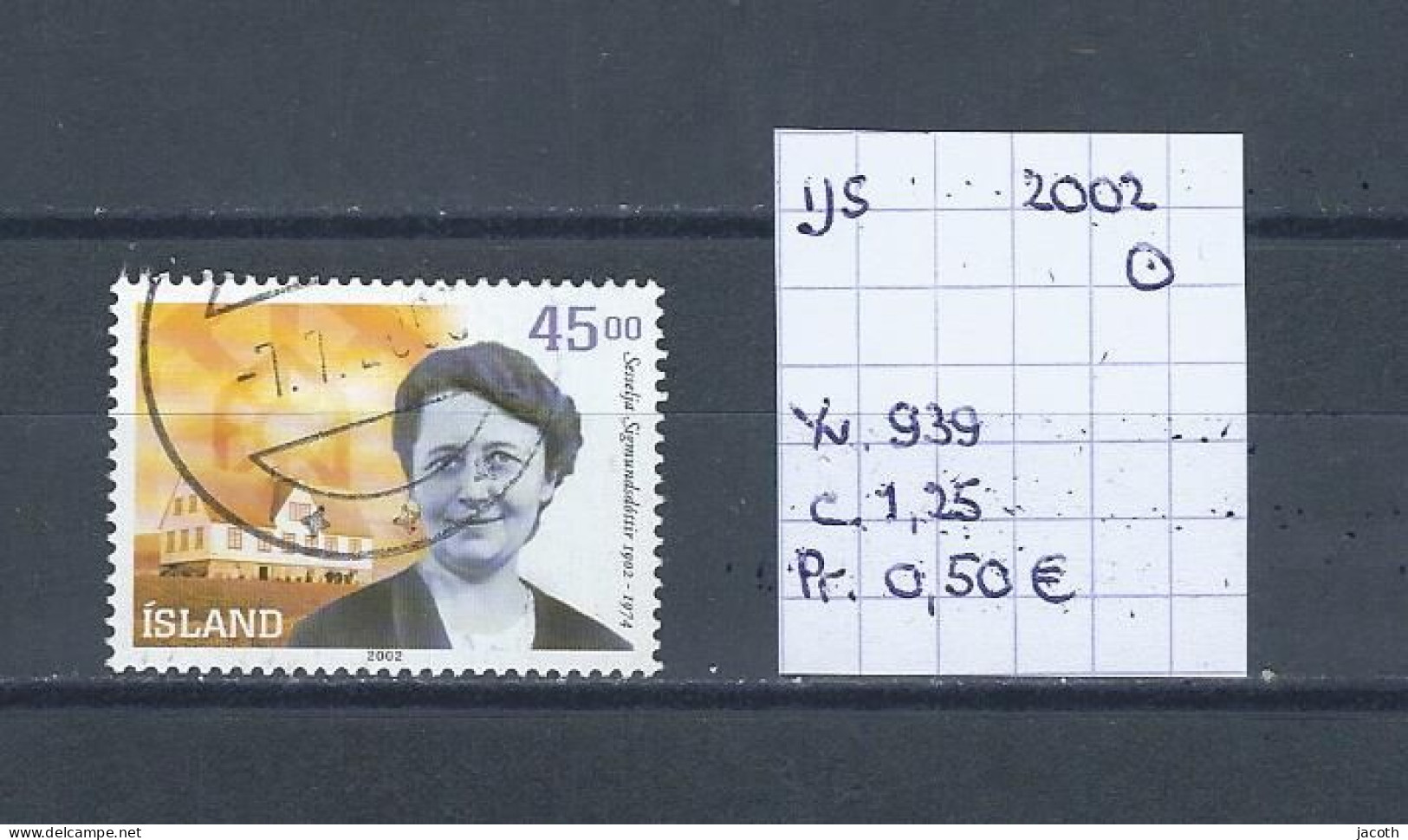 (TJ) IJsland 2002 - YT 939 (gest./obl./used) - Used Stamps