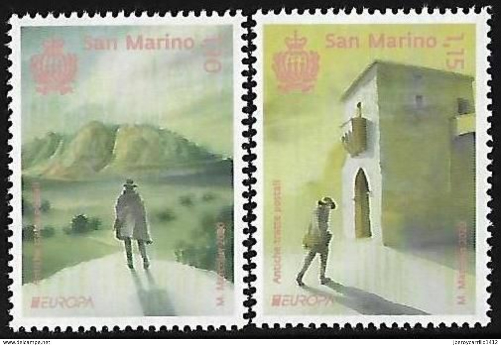 SAN MARINO / SAINT-MARIN  - EUROPA 2020 - "ANTIGUAS RUTAS POSTALES - ANCIENT POSTAL ROUTES" - SERIE - N - 2020